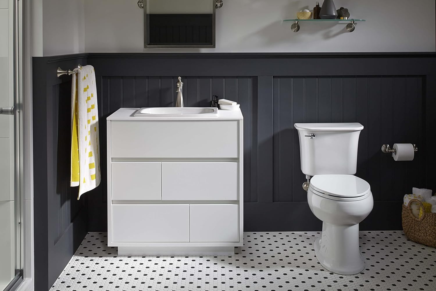 KOHLER K-10554-PB Devonshire Toilet Paper Holder, Easy Installation, Durable Metal, Vibrant Polished Brass