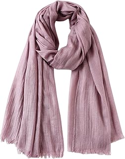 Maxi - Bufanda musulmana lisa deshilachada para mujer, chales para la cabeza, color liso, gran tamaño, pashmina, hiyabs, bufanda de una pieza, 105 x 190 cm