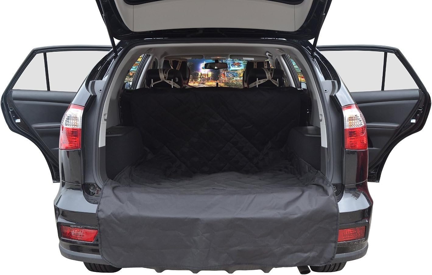 WYYDS YoYo Moon Black Cargo Liner for SUVs Waterproof Durable Material, 42" x 78"