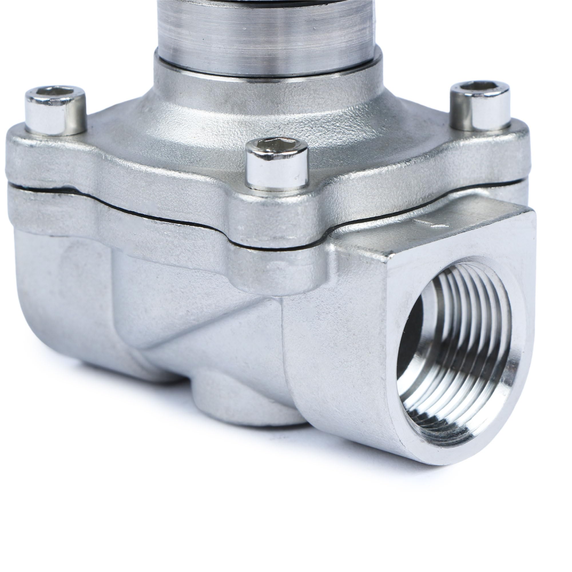 U.S. Solid 3/4" Elektrisch Magnetventil 230V AC Edelstahl stromlos offen VITON Wasser Luft Öl G Gewinde