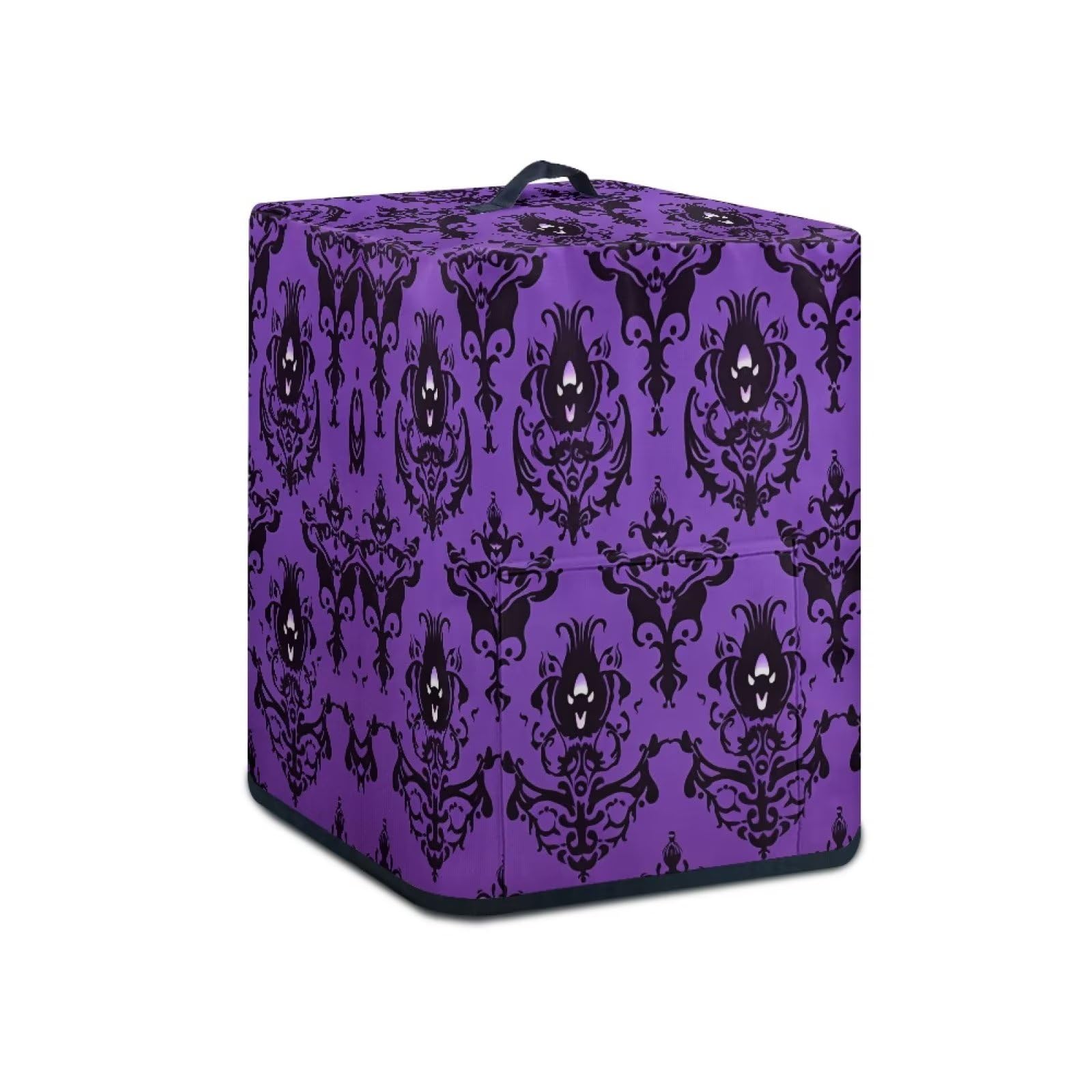 Halloween Haunted House Electric Air Fryer Kitchen Appliance Cover with Storage Pocket and Top Handle Dust Proof and