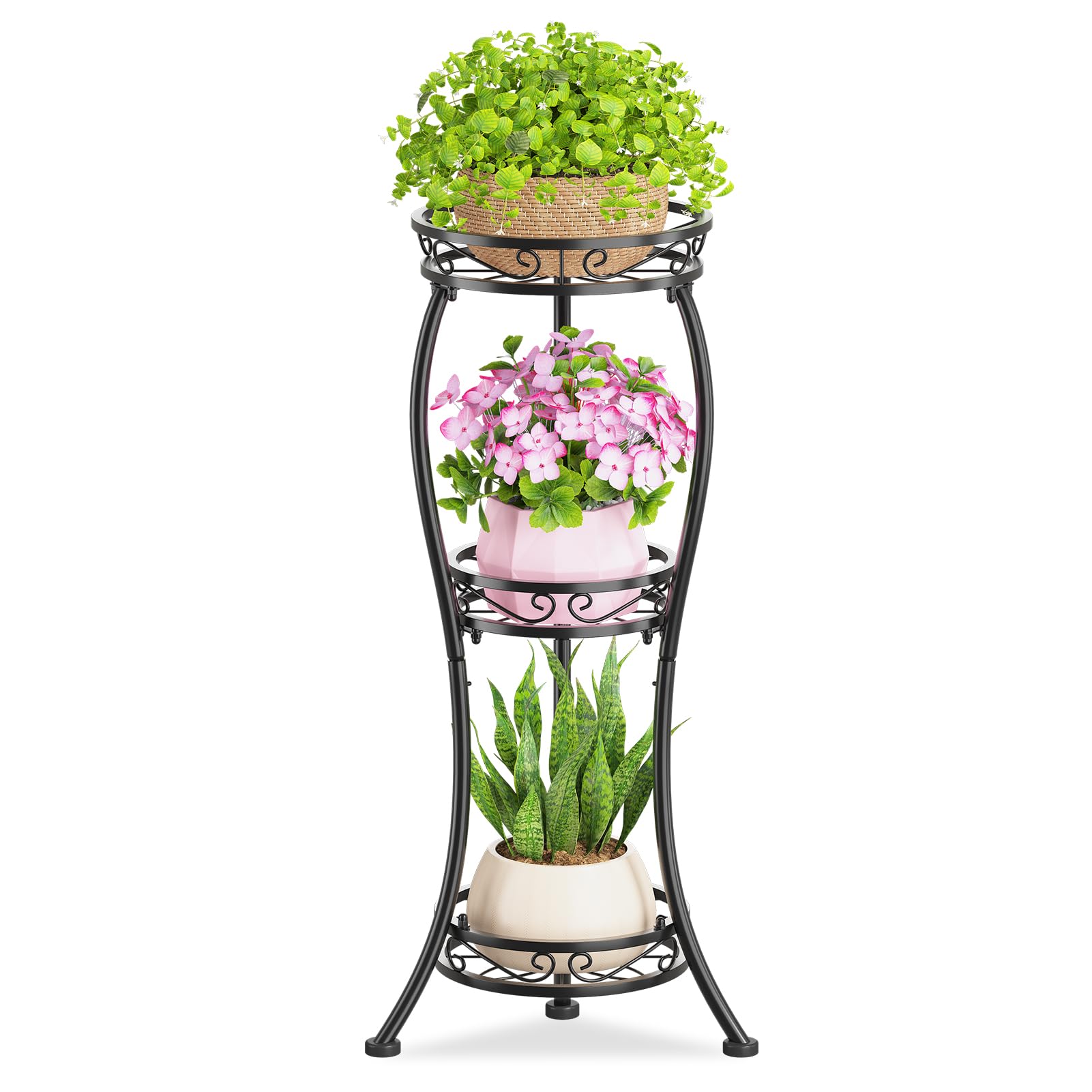 【NO.５】 IRON PLANTS RACK 3段 Costway Plant Rack Iron Plant Stand Garden Shelf Stair Style