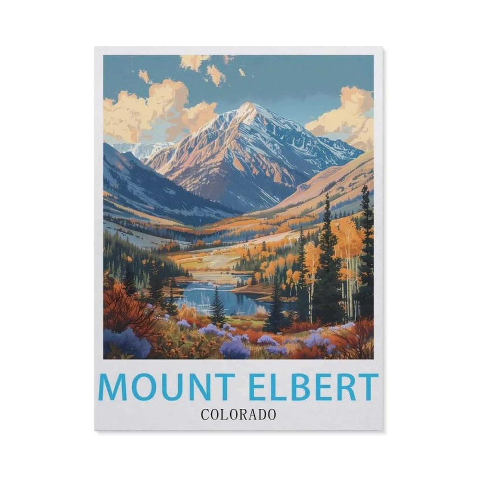 Jigsaw Puzzles 1000 Pieces Wood Assembling Picture，Mount Elbert Colorado，Adults Games Educational Toys（75x50cm）-AZ99