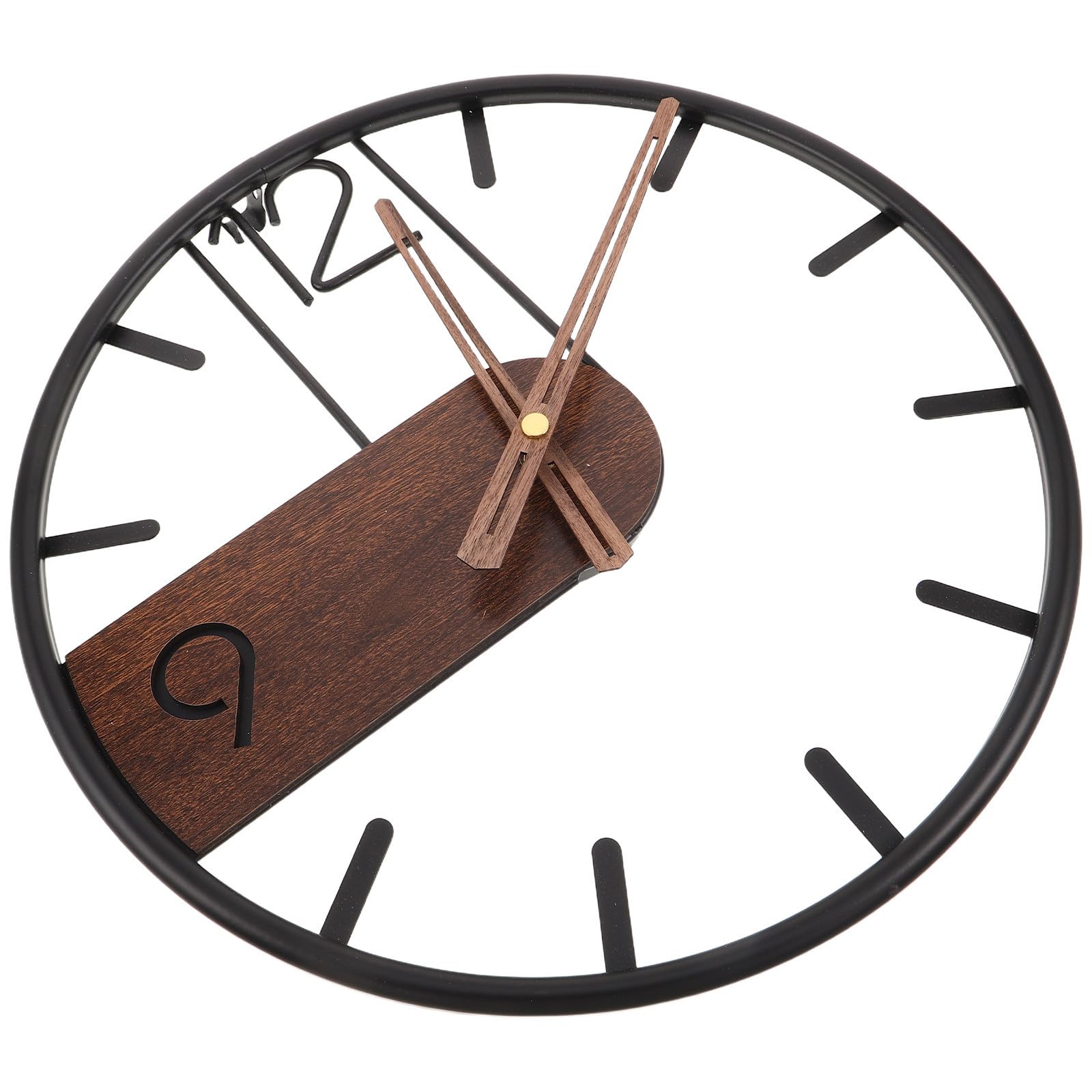 Horloge murale fer et bois décorative pour sublimer votre salon moderne