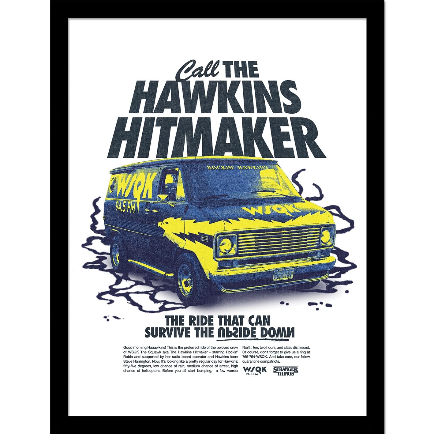 Pyramid International Color Stranger Things 5 (Call The Hawkins Hitmaker) Collector Print 30Cm X 40Cm Framed Collector Print, Official Licensed Netflix Wall Art Poster, Ready To Hang, One Size