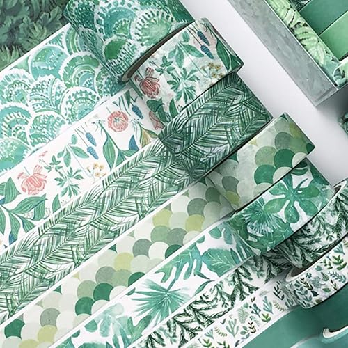 Miniatura 9 de Vilihkc Washi Tape - Juego de 12 rollos de cinta adhesiva decorativa Washi para manualidades, niños, álbumes de recortes, diario de viñas, envoltura