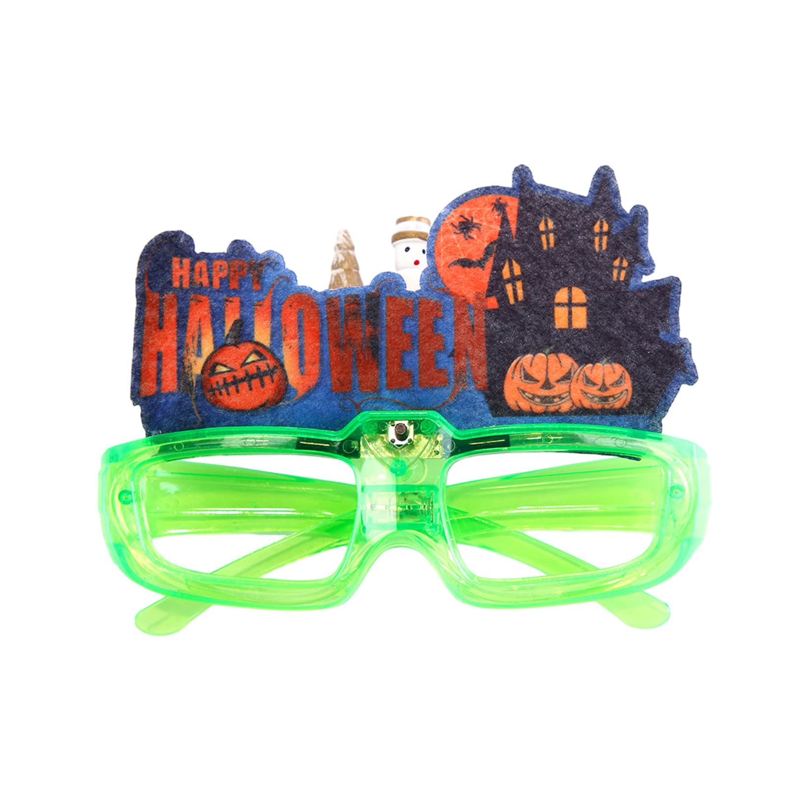 Jazuaiao Flashing LED Glasses Illuminated Eyeglasses Stage Eyewears Accessory Stylish Halloween Decorations Glowing Glasses for Parties