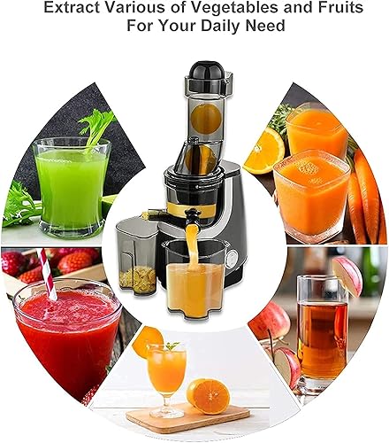 Miniatura 7 de Extractor de jugo, máquinas exprimidoras de extracto ultra rápido, varios extractores de jugo eléctrico de frutas y verduras con canal de