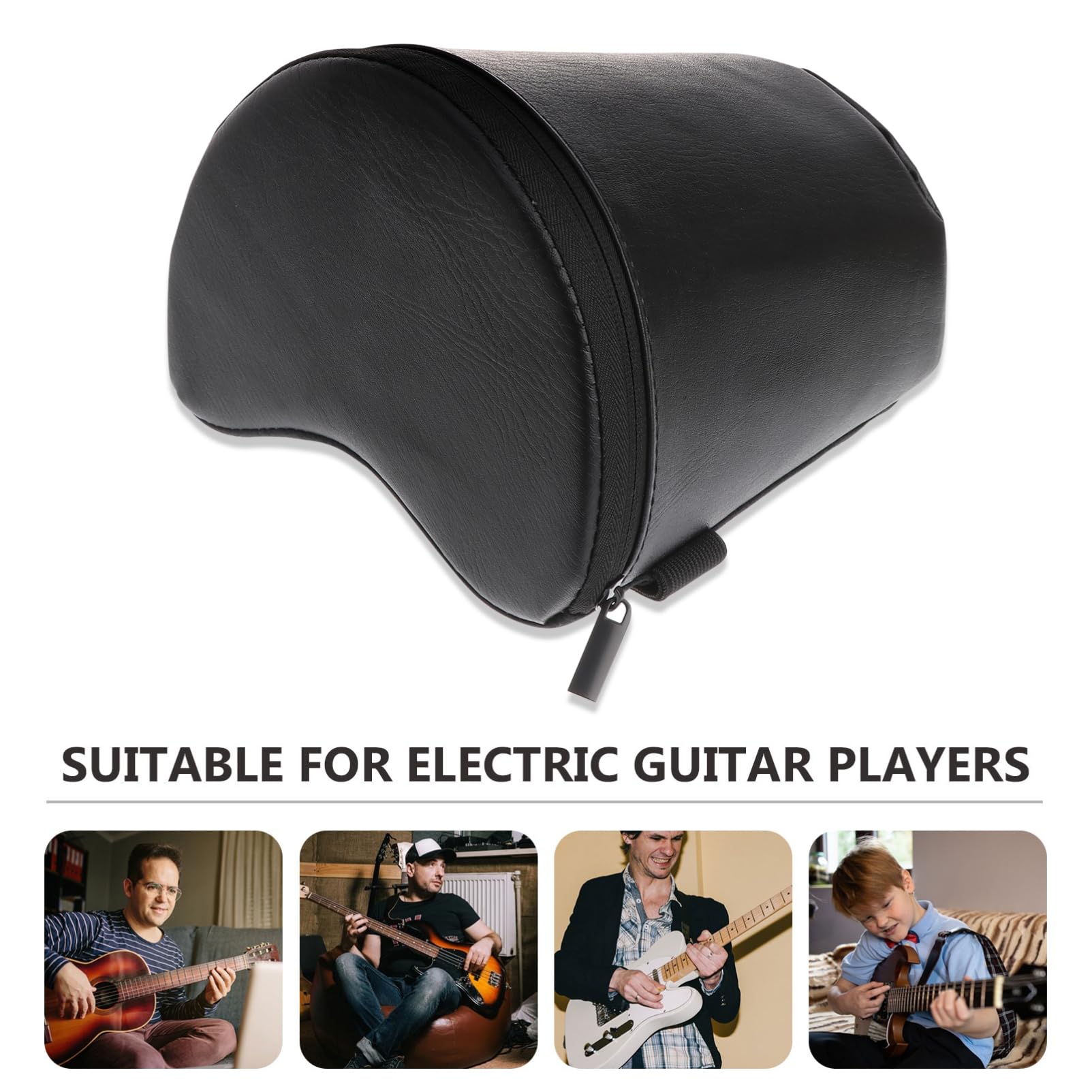 BESPORTBLE Poggiapiedi per Chitarristi per Chitarra Classica Nero | Uso per Performance e Pratica Quotidiana, Struttura in Pelle Sintetica e Schiuma, Supporto per Professionisti e Amatori