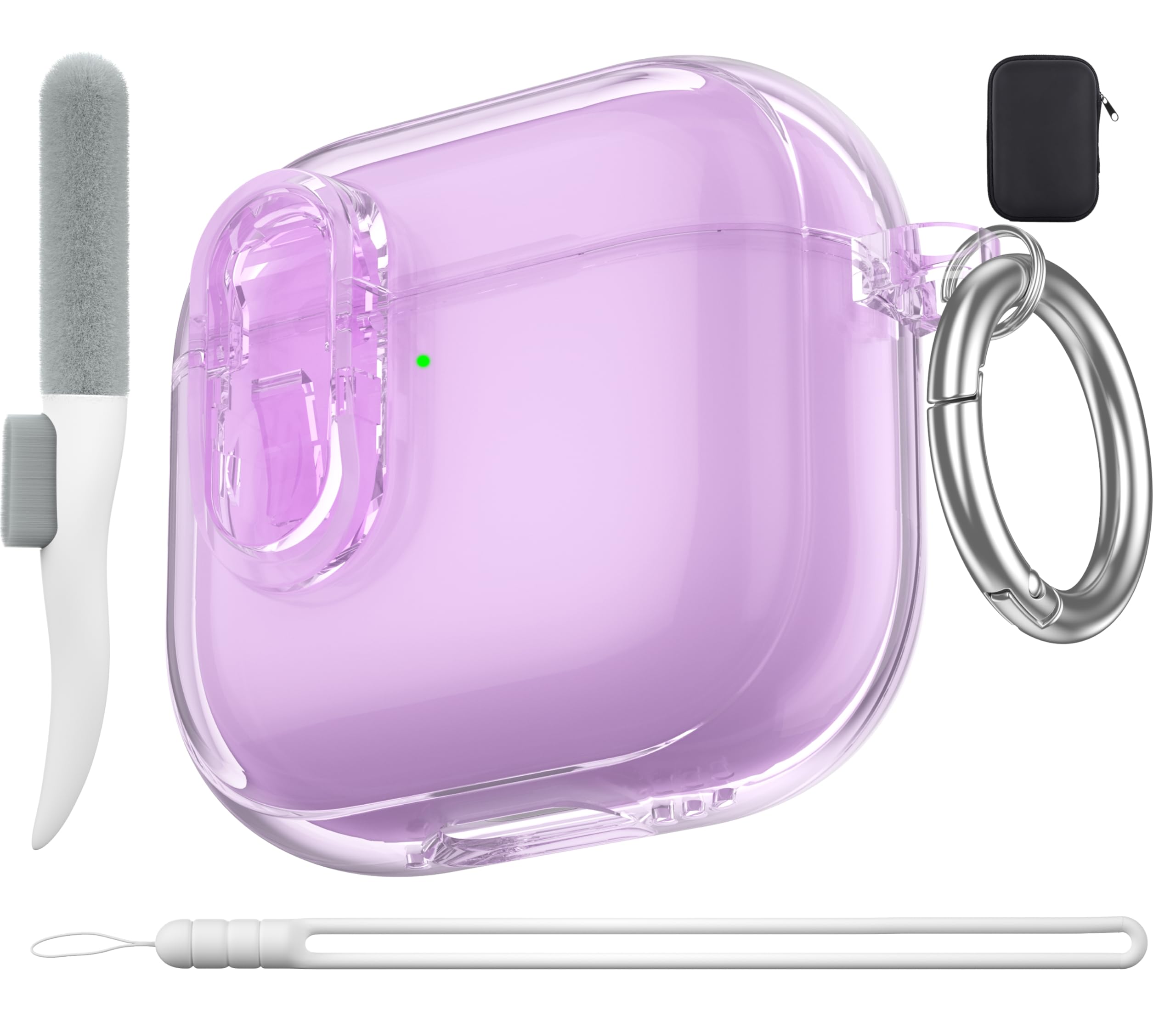 Valkit Compatible AirPods 4 Case Cover, Soft TPU Airpods 4th Generation Case with Cleaner Kit, Shockproof Protective Cases with Keychain for Apple