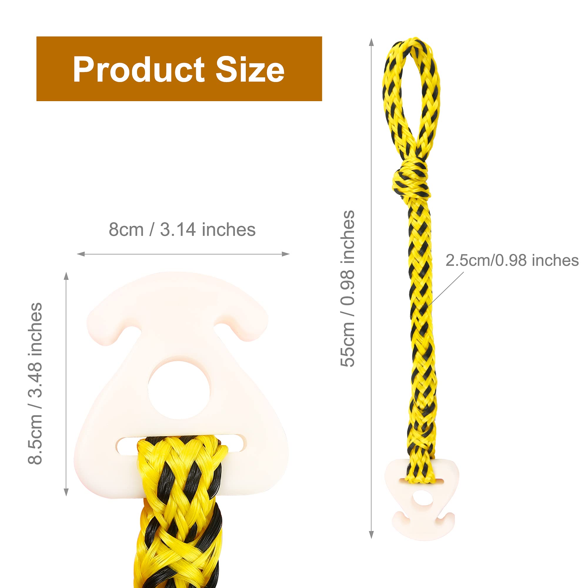 2 unidades de conector rápido de cuerda remolcable para tubería (amarillo/negro)