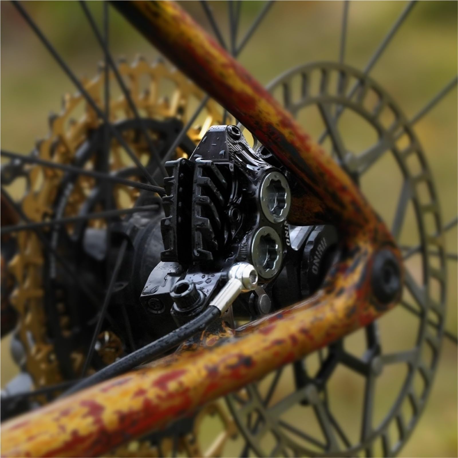 Freno De Disco Hidráulico MTB De 4 Pistones 82/145cm CNC Piezas De Repuesto De Bicicleta De Aceite Mineral