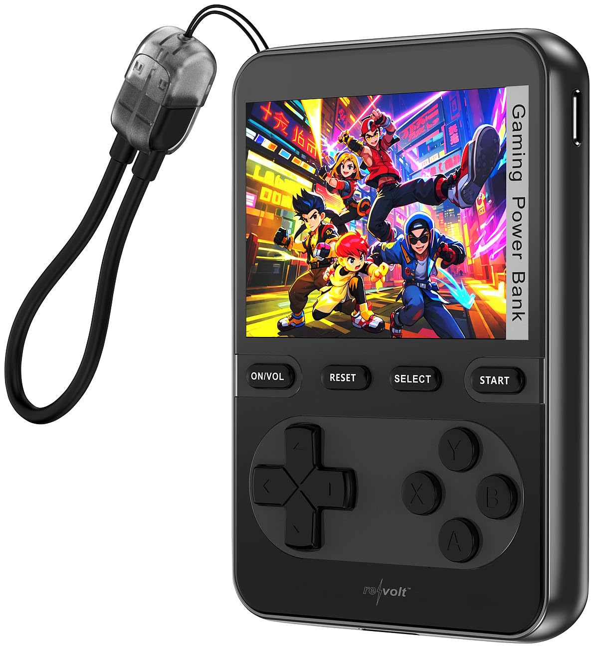revolt Retro Konsolen Handheld: 2er-Set Gaming-Powerbanks 10.000 mAh, für Qi & MagSafe, 20W, 200Spiele (Powerbank USB-C PD für Gamer, für Retro-Gaming)