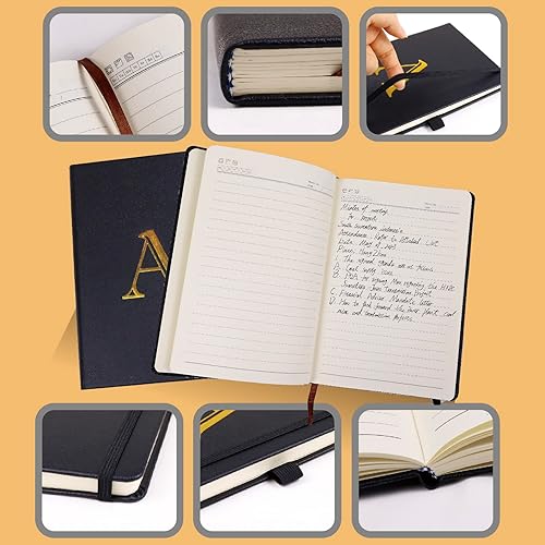 Miniatura 6 de Cuaderno de negocios para hombres y mujeres, cuaderno A5 con A-Z, cuaderno de papel de escritura de doble cara con divisores, diario de viaje para