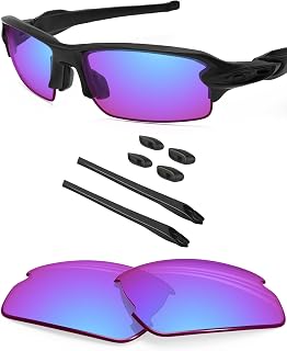 BLAZERBUCK Replacement Lenses & Sock Kit for Oakley Flak 2.0 OO9295 Sunglasses
