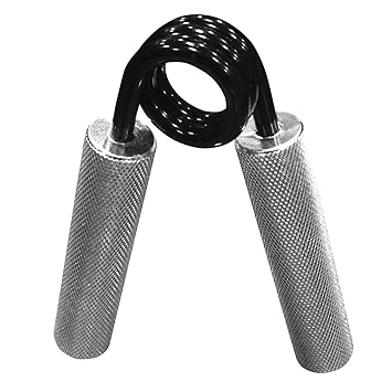 USI UNIVERSAL Steel Heavy Duty Hand Grip Strengthener, Wrist & Forearm Hand Exerciser, Finger Exerciser, Hand Gripper Grip Strength Trainer (Silver-200 lbs/100Kg Weight Capacity) - image, photos