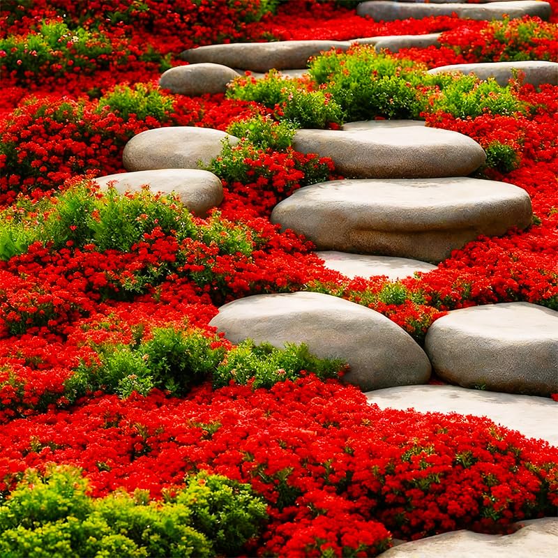 22000+ Red Creeping Thyme Seeds for Planting- Heirloom Ground Cover Plants Easy to Plant and Grow - Open Pollinated