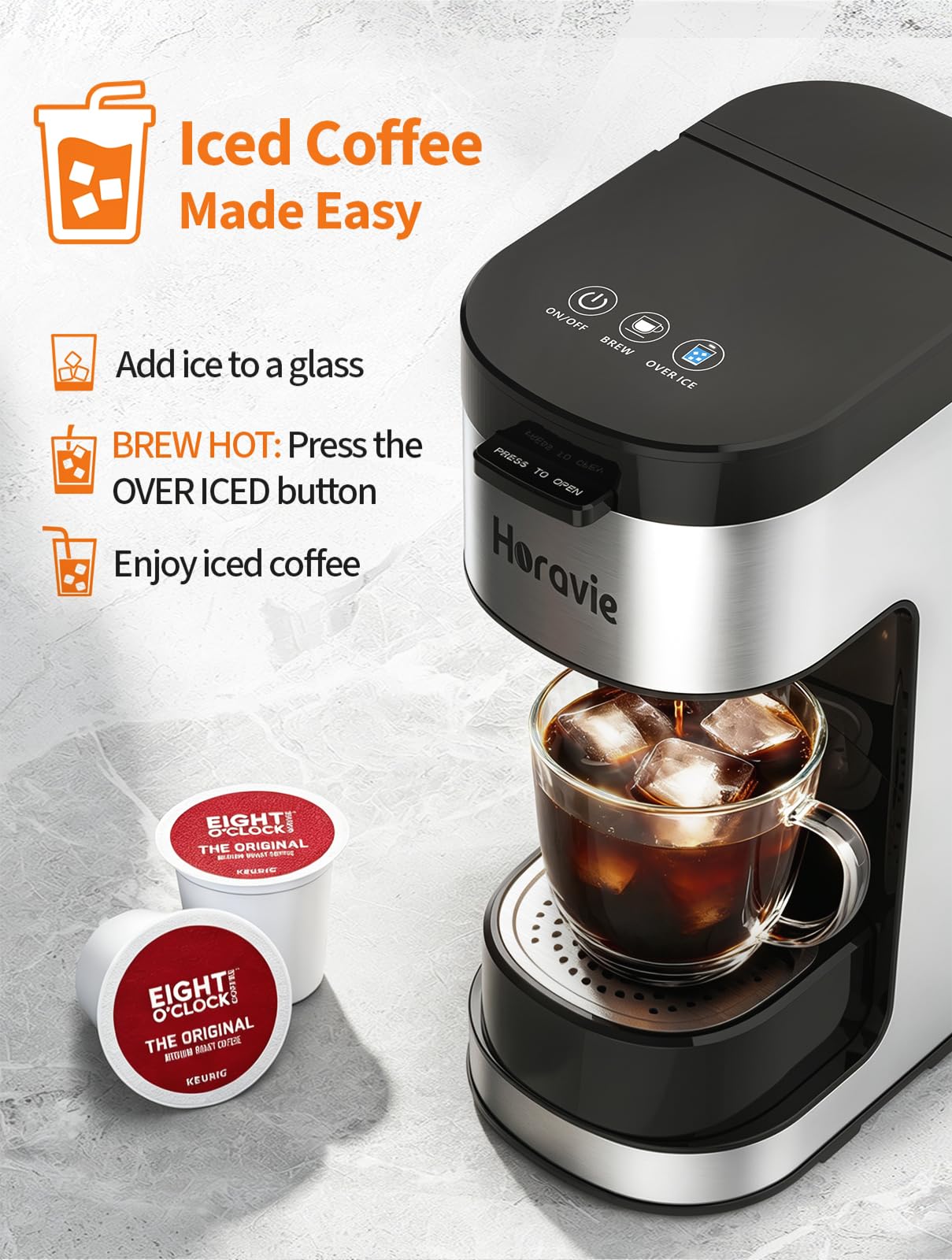 Horavie Hot and Iced Coffee Maker — view 4
