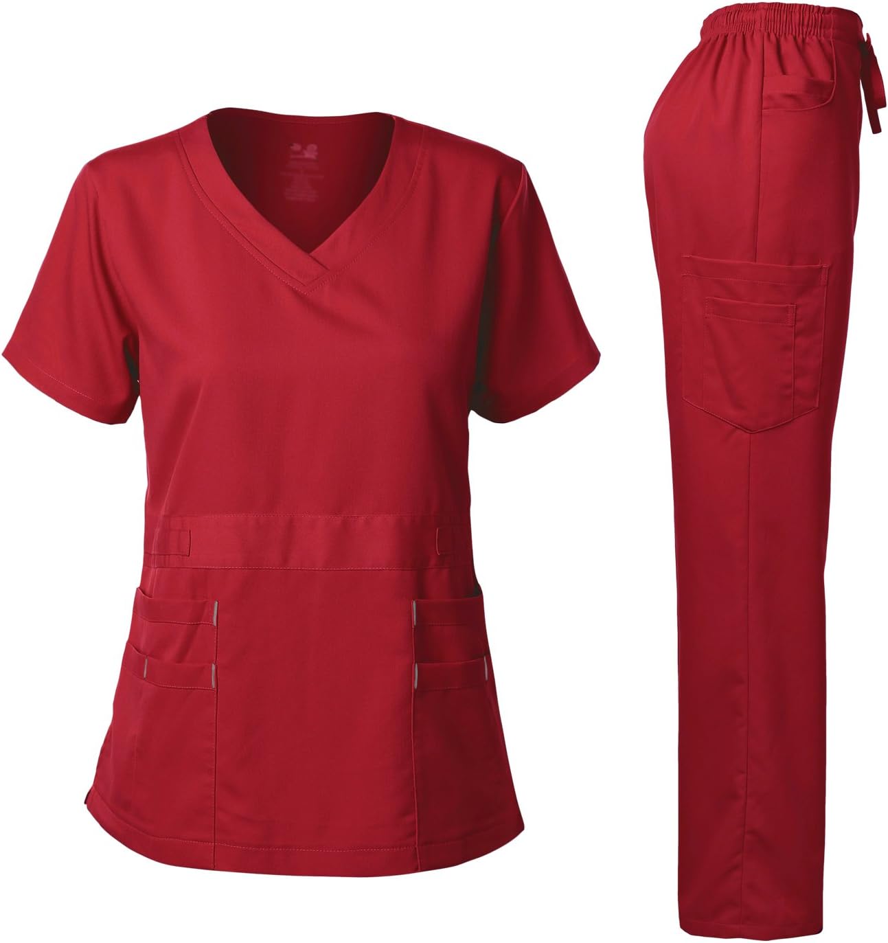 Scrubs for Women Set – Natural Stretch Ultra Soft V-Neck Top and Pants Sets for Women - 9 Pocket