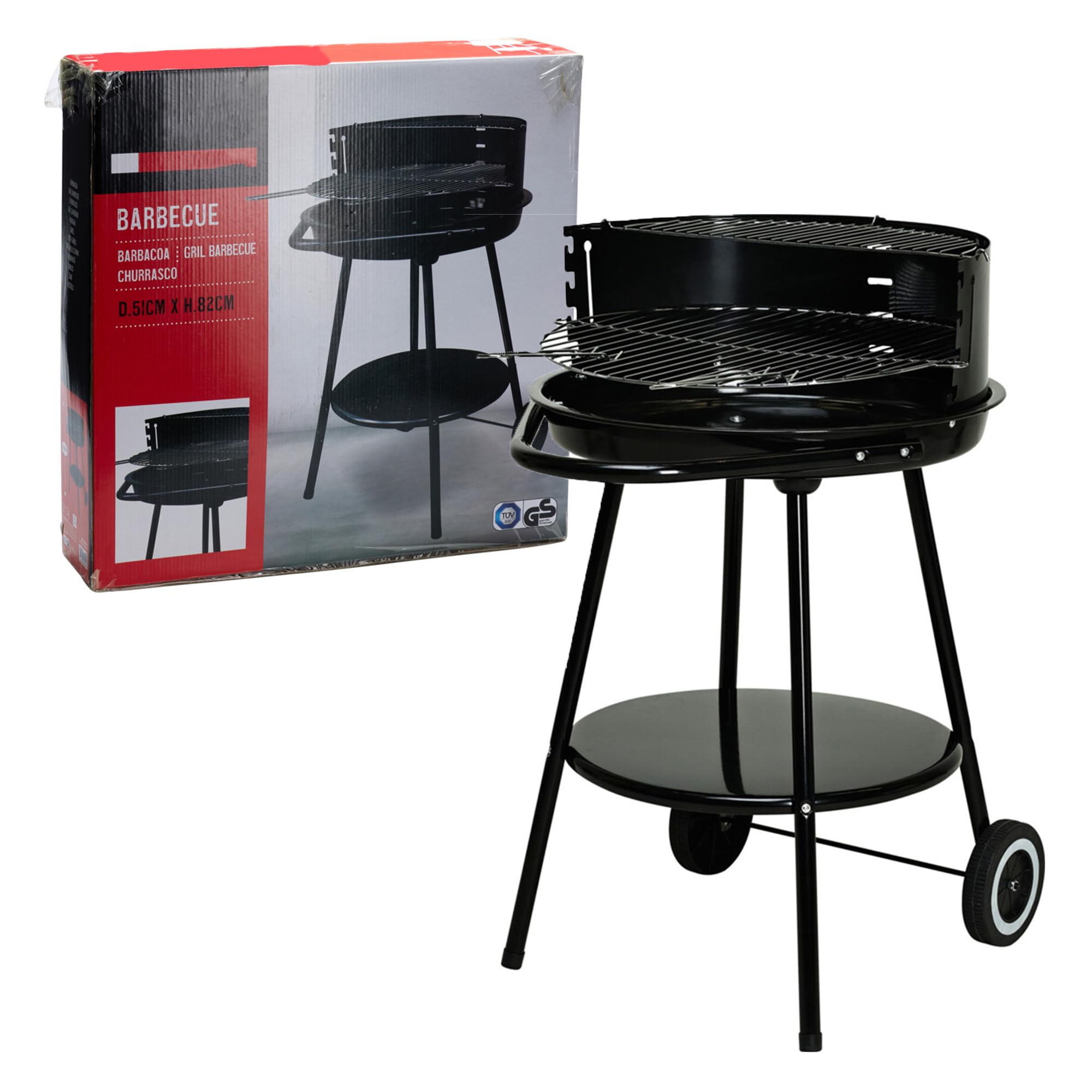Vaggan okrągły grill 51 cm z emaliowaną miską i akcesoriami