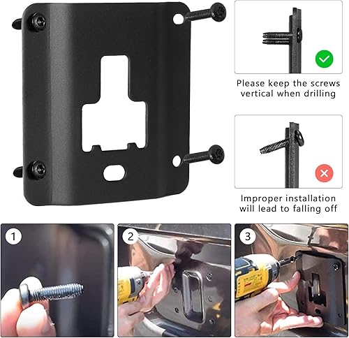 Miniatura 5 de Anclajes de amarre de camión para Ford F-150F-250F-350 y Raptor (sistema BoxLink), paquete de 4 tacos y placas, sustituye a FL3Z-99000A64-B,