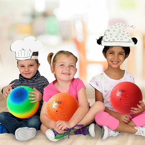 Miniatura 5 de GSE Games & Sports Expert Pelotas inflables para parque infantil, kickball, pelota de Dodge con rebote, balonmano. Ideal para 4 juegos de pelota