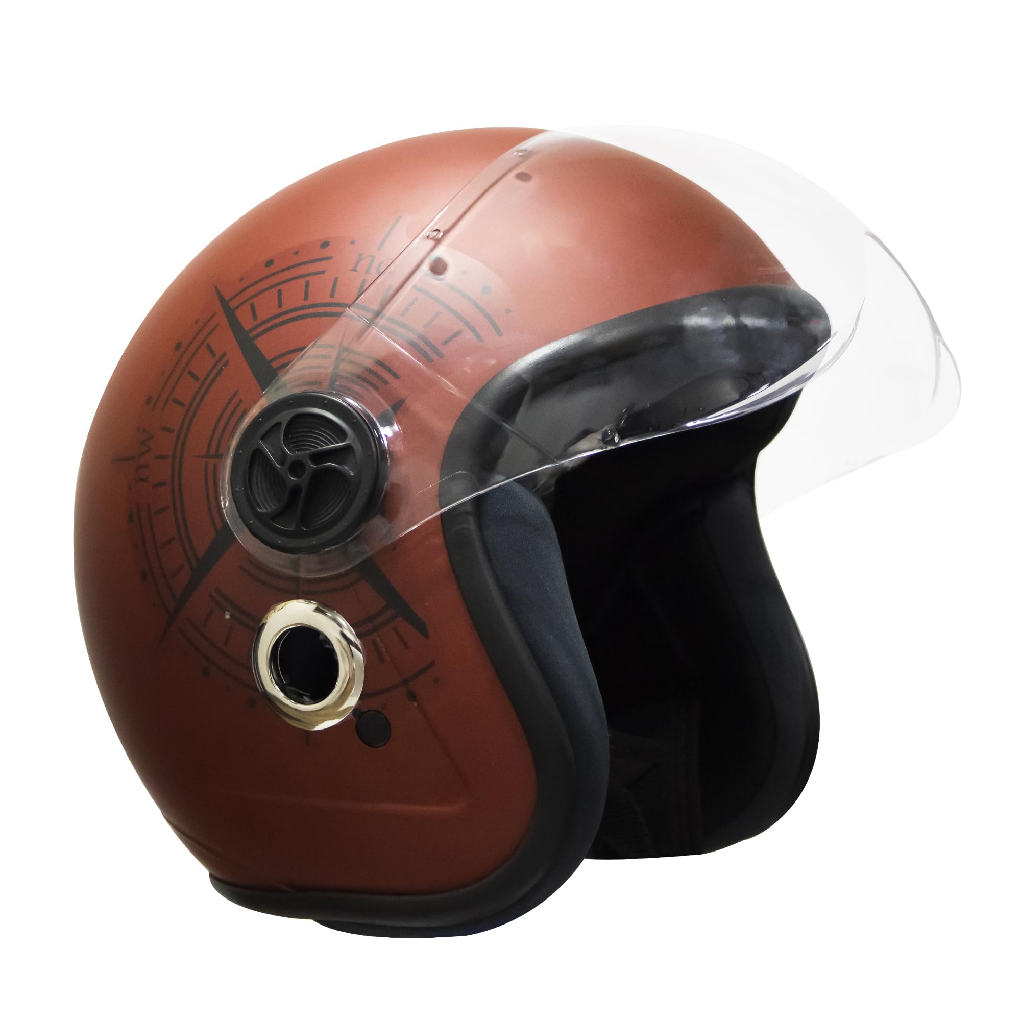 Turtle Helmet Star with Visor Open Face Design with Scratch Resistive Clear Visor & Hard Shell ABS Plastic Helmet-Parent-image-32