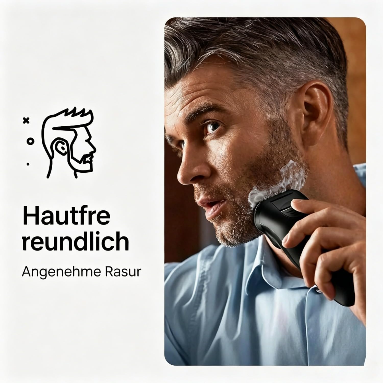 Oryzon Procut Elektrischer Rasierer,Geeignet Für Nass Und Trockeneinsatz (Schwarz)