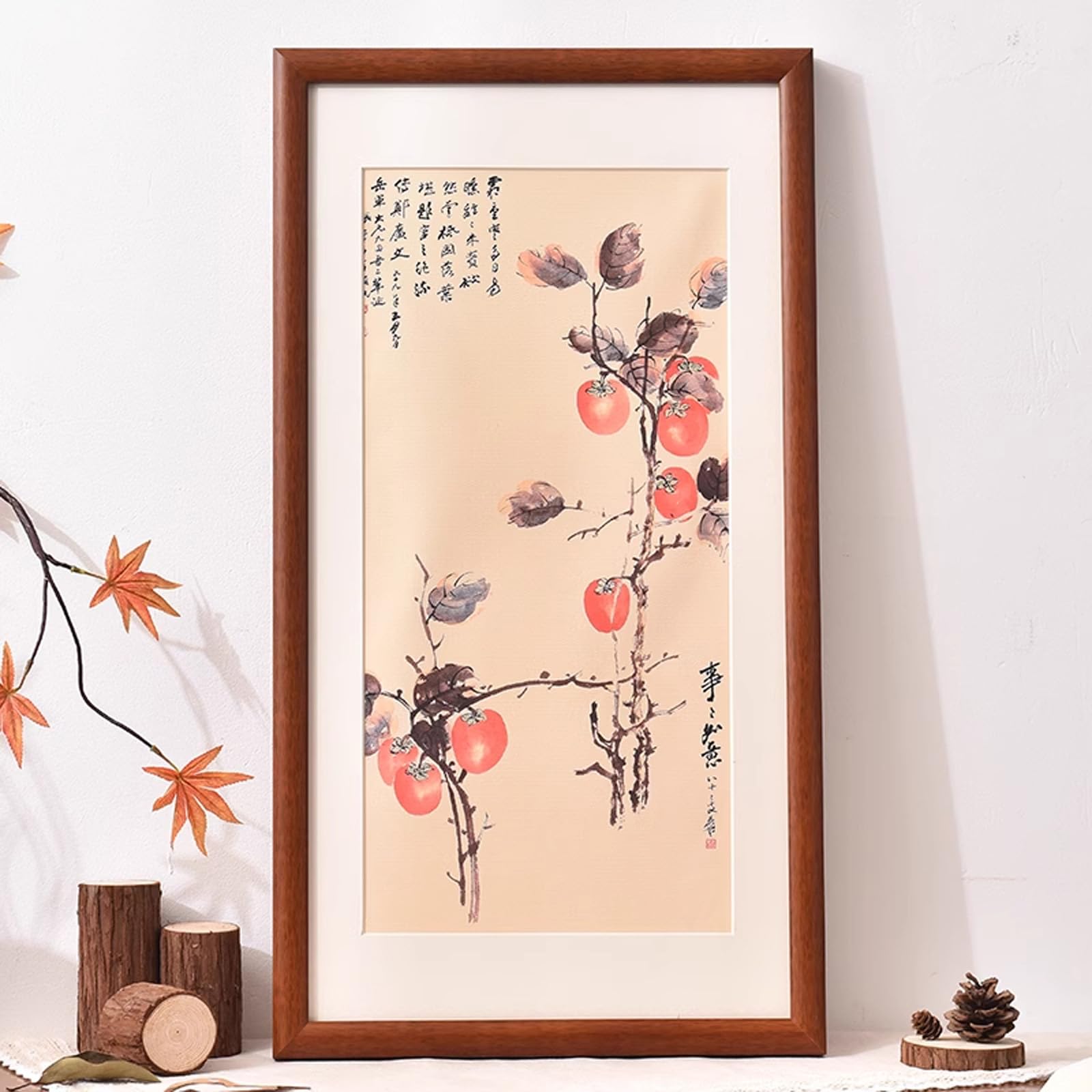 絵画山 額縁特大奈良楠木vintage インテリア年代物 昭和82×62日本絵画