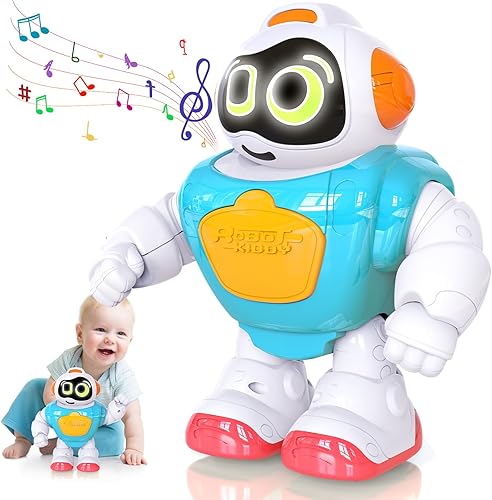 Juguetes de 2 años para niños y niñas robot de actividades para bebés de 2 años  Juguetes musicales con luz para 18 meses  Juguetes interactivos de