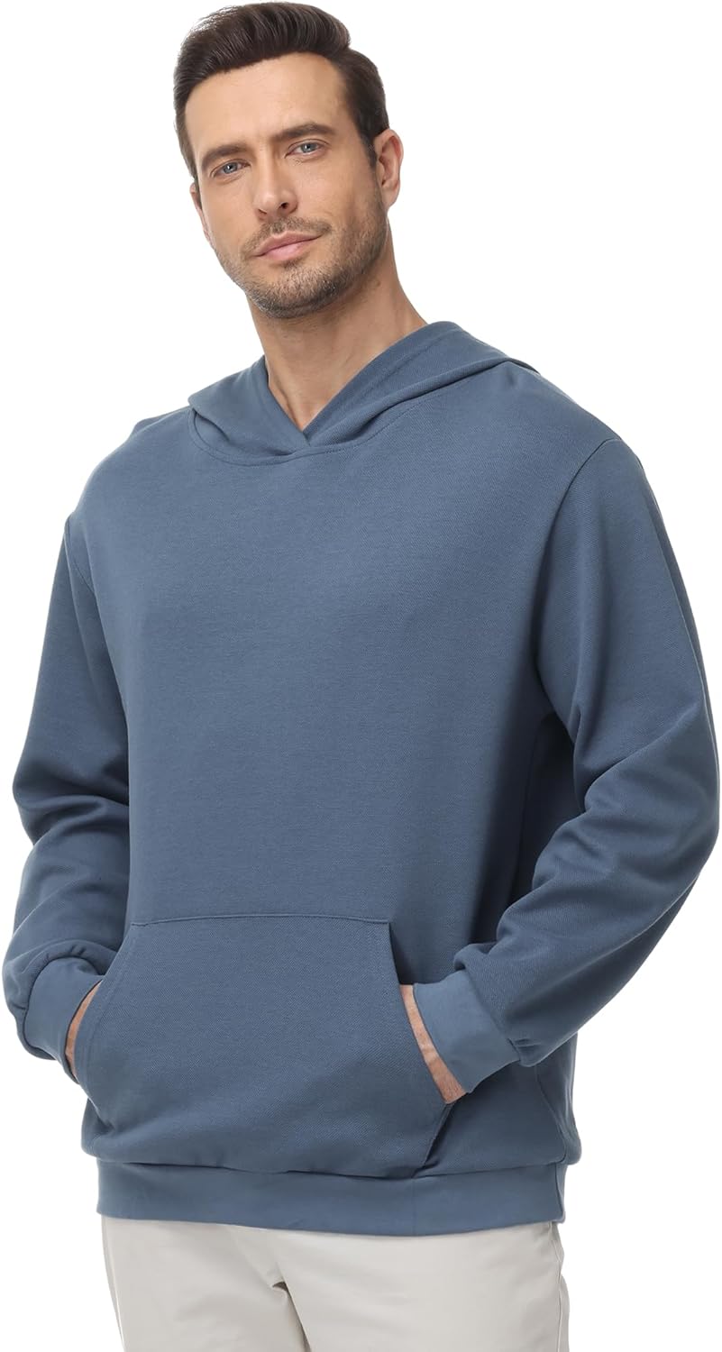 Men’s Lightweight Thin Cotton Hooded Sweatshirt – Casual Pullover Hoodie for Spring & Fall Layering - Image 2