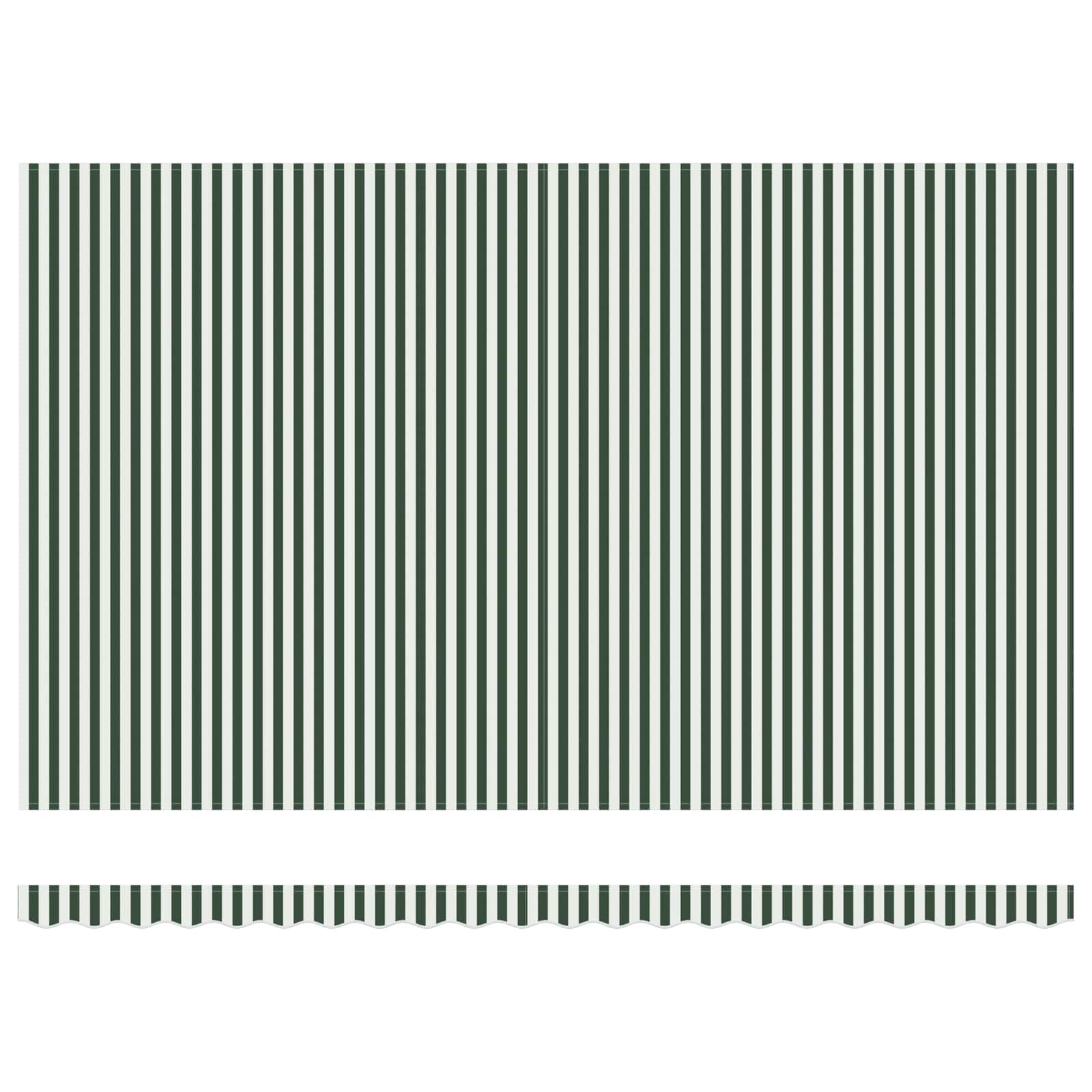 Toldo de brazo articulado 500 x 300 x 165 cm, toldo retráctil para terraza y jardín, tejido de poliéster a rayas verdes y blancas con marco de aluminio, protección solar manual exterior