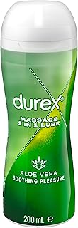 Durex 2 in 1 Massage Lube Gel Intimate Lubricant with Aloe Vera, 200ml