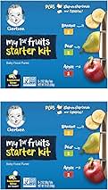 Gerber My 1st Fruits Starter Kit, Banana, Pear & Apple Puree, 2 Ounce Tubs, 2-Pack (Set of 6)