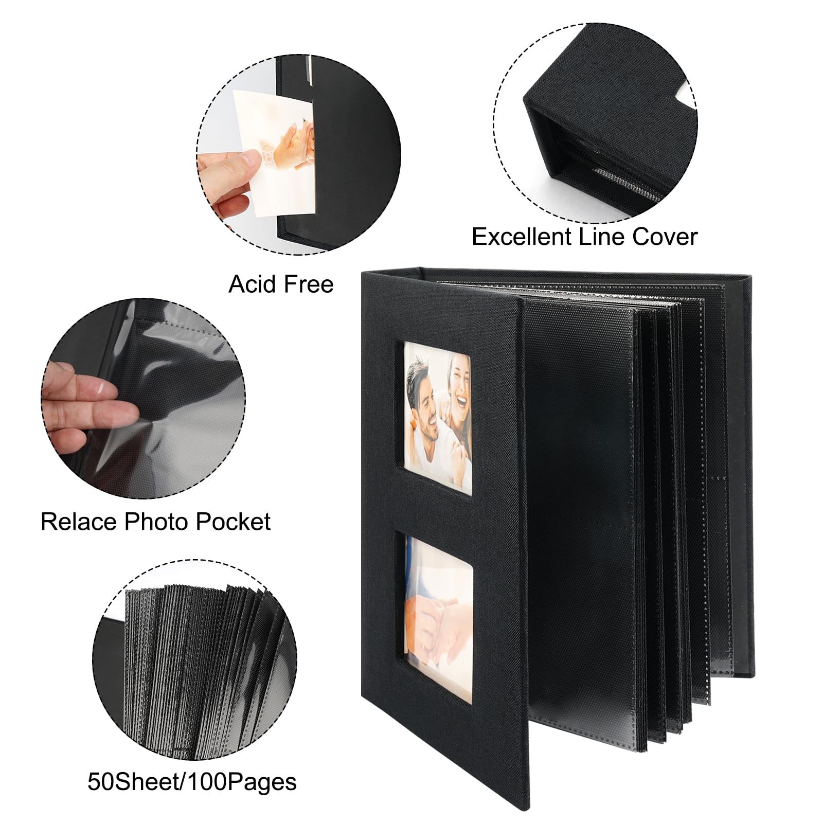 Album Fotografico 10x15 Cm Con Copertina In Lino - Per 200 Foto, Ideale Per Famiglia, Matrimoni E Vacanze - Foto 7