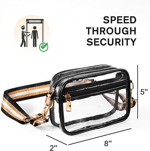 Miniatura 4 de Bolso cruzado transparente aprobado para estadios, bolsos transparentes para mujeres, bolsa pequeña para estadios para eventos, conciertos,