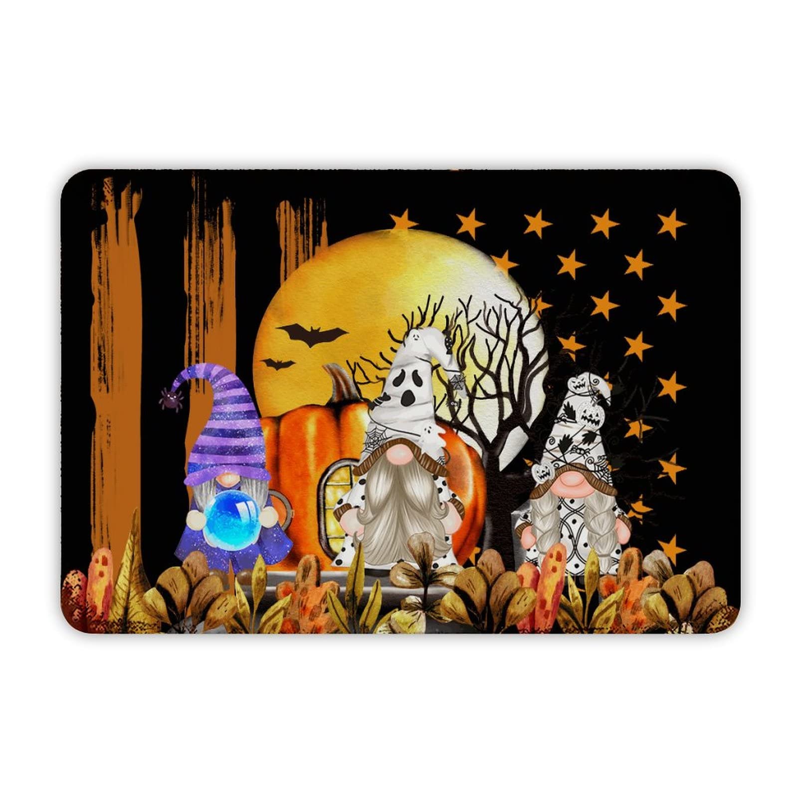 ENEDNATE Farmhouse Rustic Aluminum Sign American Flag Pumpkin Gnome Halloween Full Moon Metal Sign Retro Aluminum Tin Sign for Kitchen Bedroom Living Room Wall Art Door Hanger Home Decor Sign 8"x12"