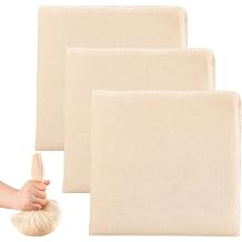 3 Pcs Cheese Cloths, Cheesecloth, Cheese Cloth, Reusable and Washable Cheesecloth, 50x50cm Dual Layer Design Pure Cotton Muslin Cloths, Muslin Cloth Weave Fabric Filter for Cooking, Baking, Tea Coffee