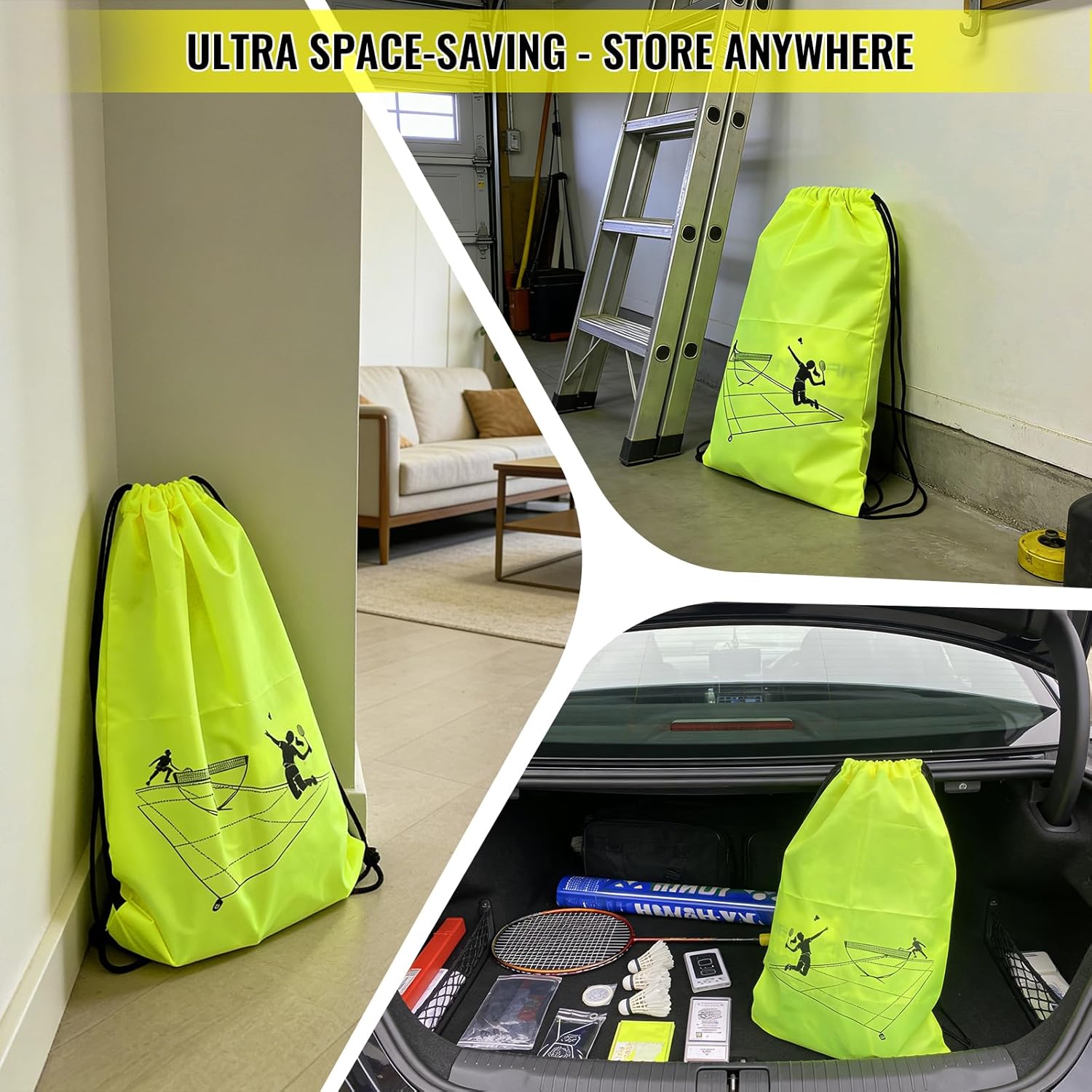 10X5FT Portable Badminton Net Set, Foldable & Easy Setup, Standard Height for Professional Competition & Training, Lightweight with Carry Bag, Suitable for Backyard, Park, Indoor & Outdoor