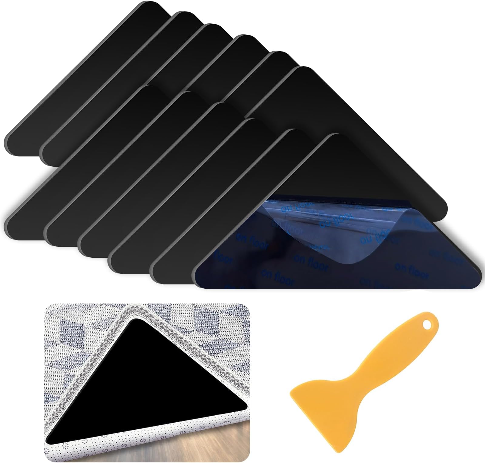 JEEREE Rug Pad Grippers 12 Pack Gripper for Rug for