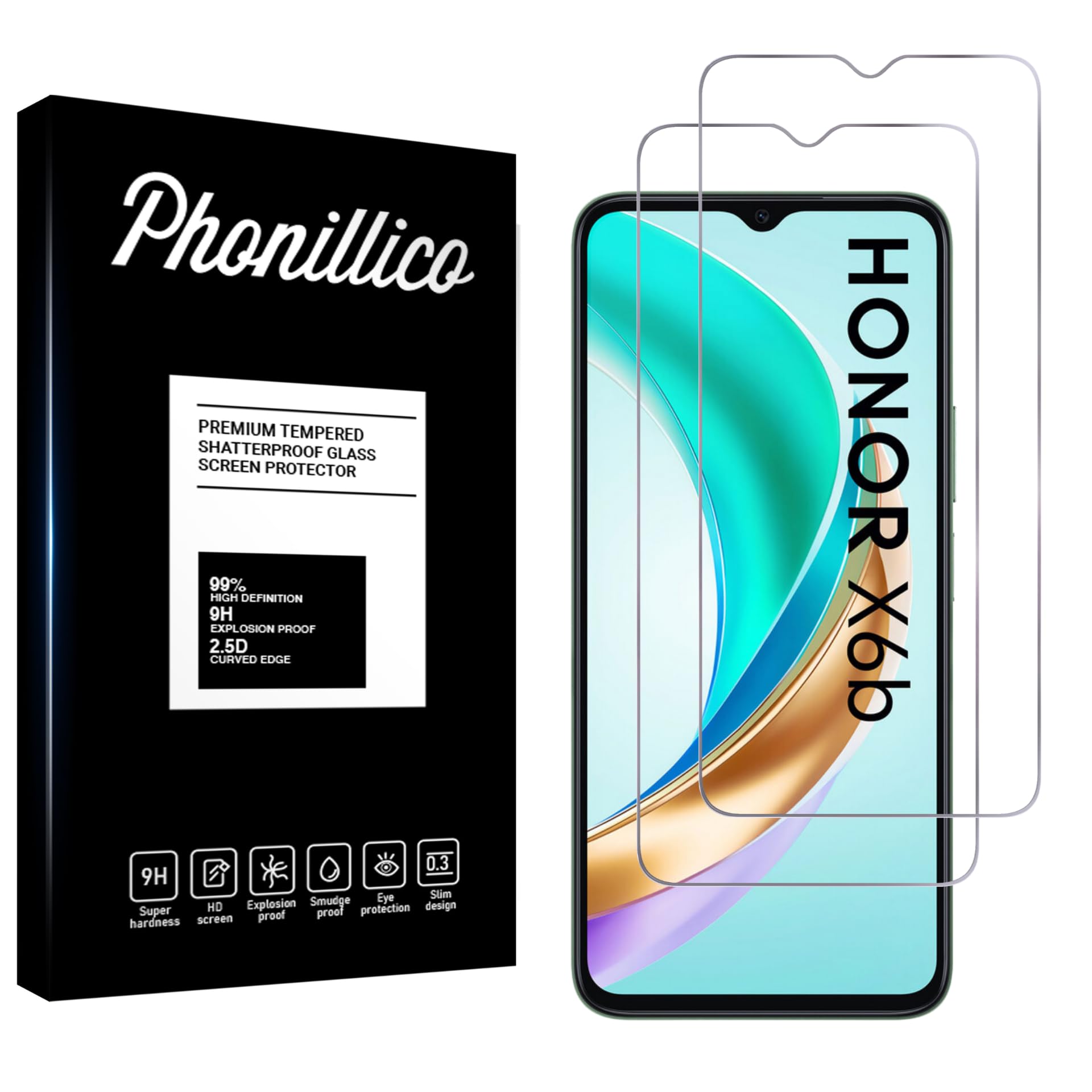 Verre Trempé Pour Honor X6b - 3 Pièces, Dureté 9H, Anti-rayures, Installation Facile Sans Bulles