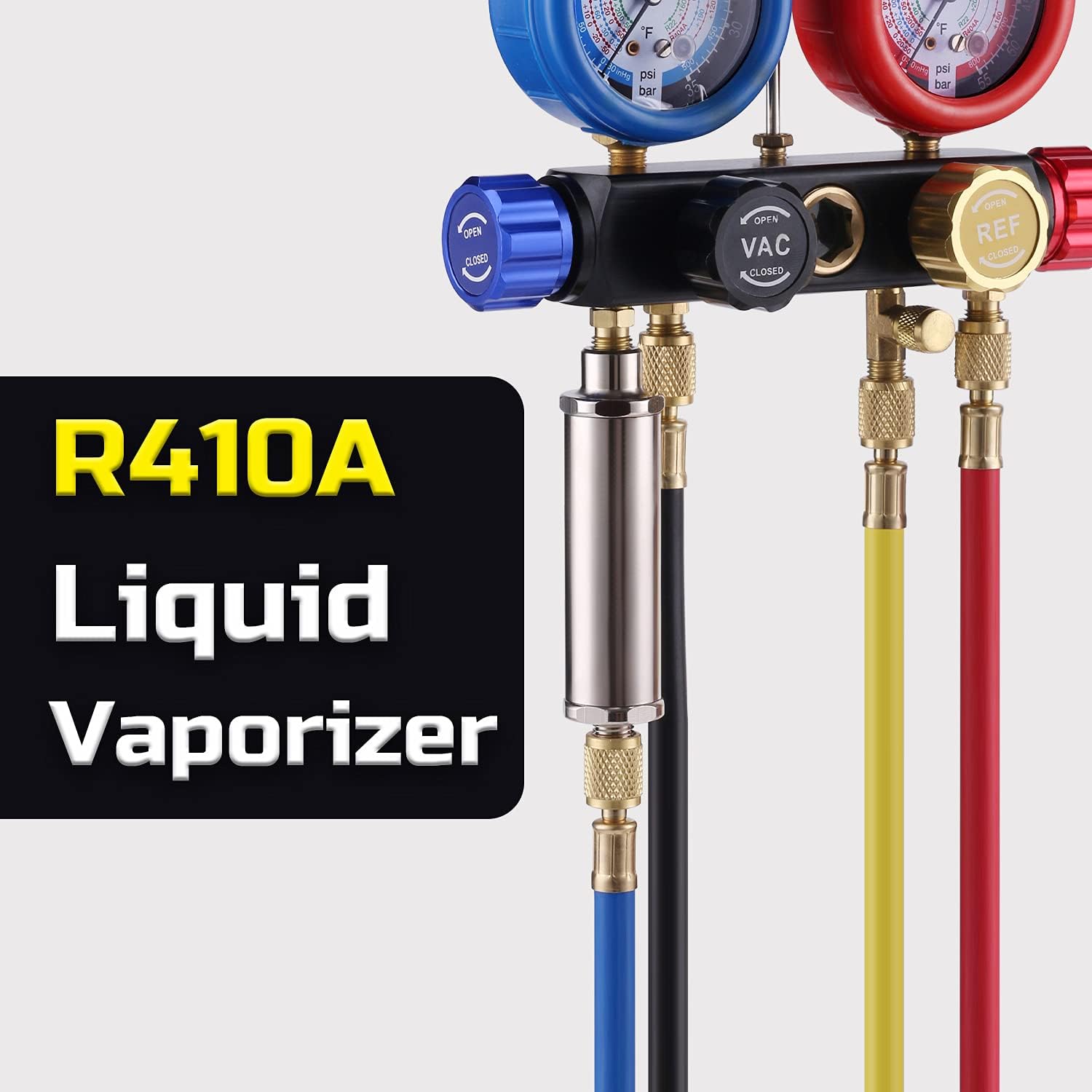 Lichamp Liquid Vaporizer for HVAC R410A Refrigerant Vapor Charging Liquid Low Side Charger with 1/4 inch Fitings