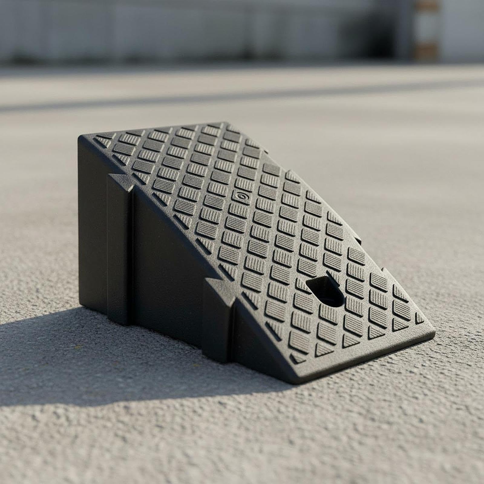 Generic Curb Ramp Rampa de Acceso Rampa para Umbral Rampa para Carretera con PP Robusto Y Protección contra Impactos con Agujeros Preperforados Adecuada para, 19 cm