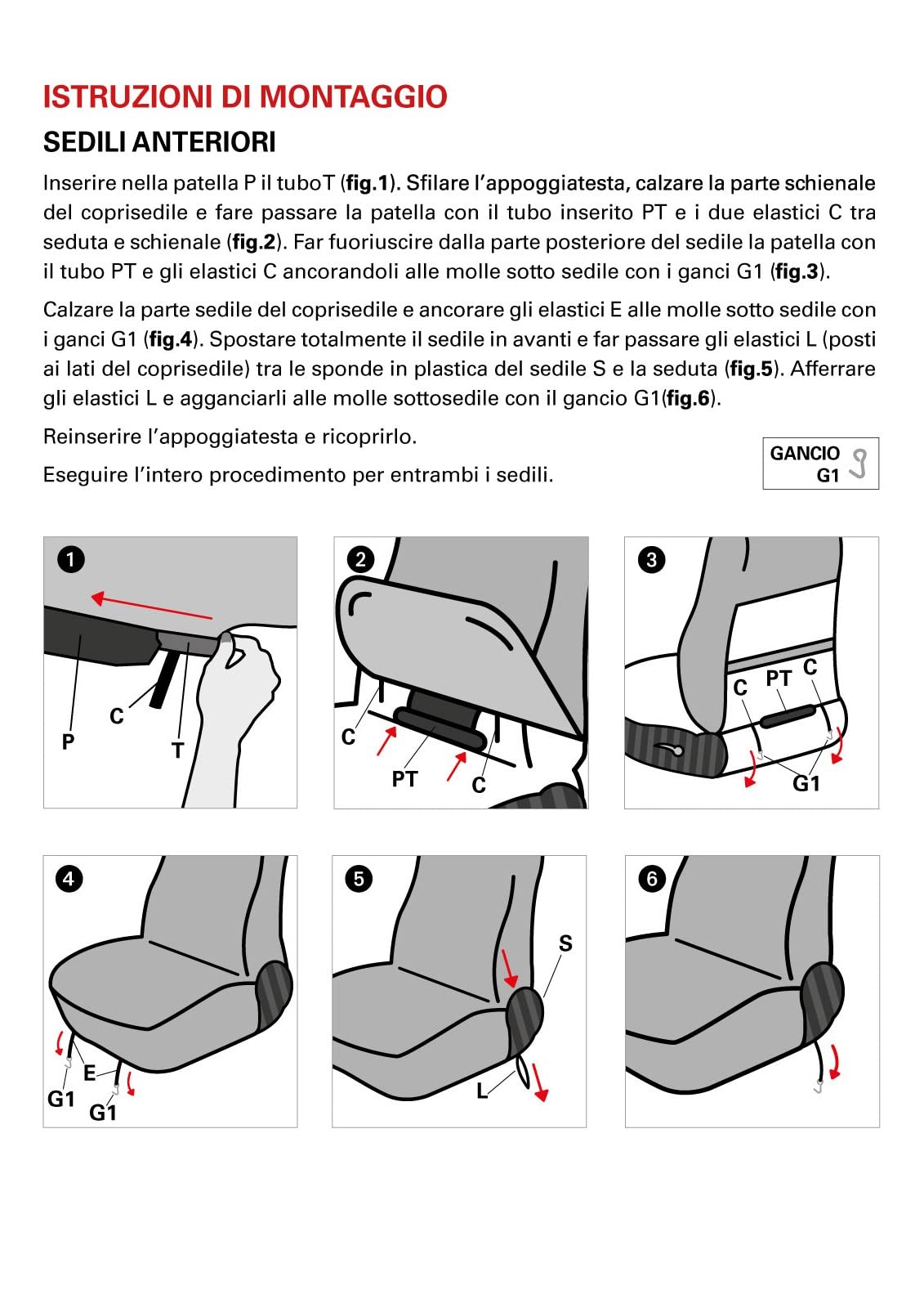 CORA 000129380 Fundas de Asiento Delantero Personalizadas Fiat 500X-500L Mosaico Negro