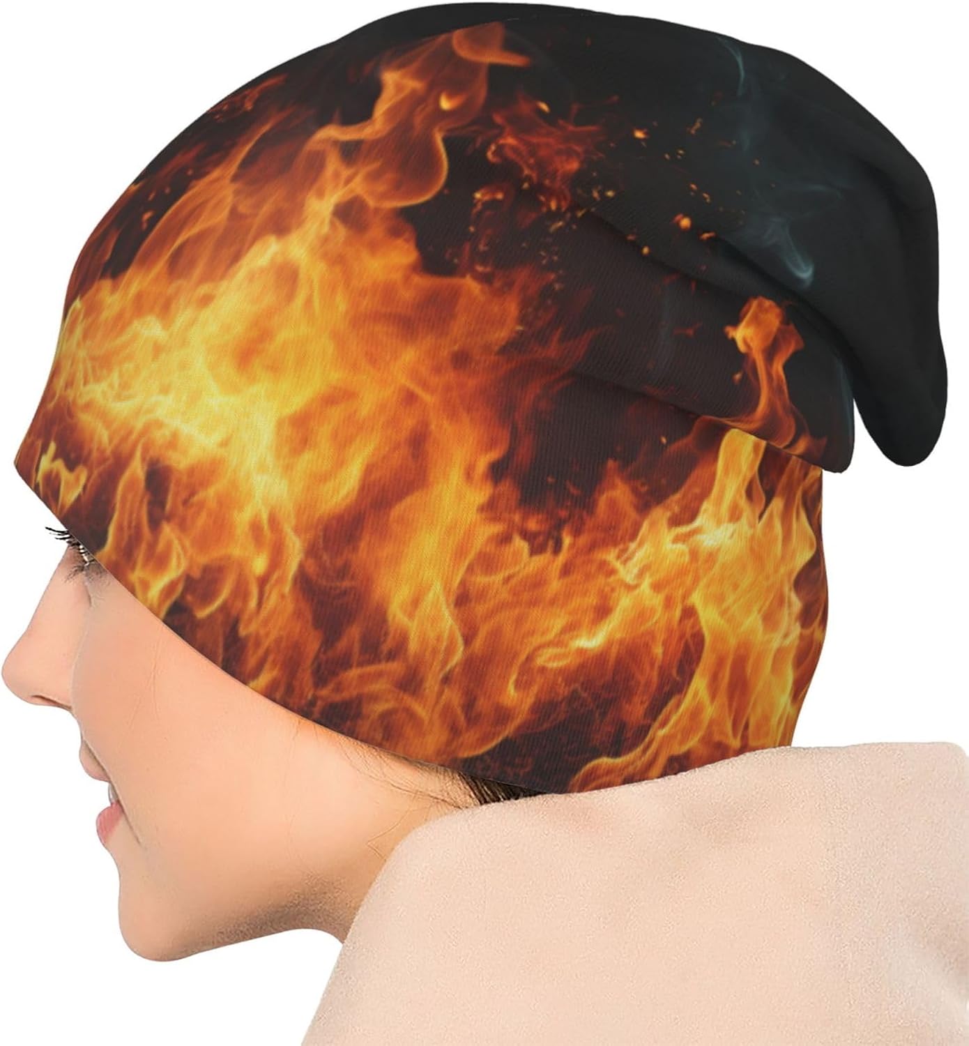 Skull Beanie Hats Slouchy Winter Warm Chemo Caps Stretch Hip-Hop Knit Skull Cap Sleep Cap Headwear for Men Women - Image 5