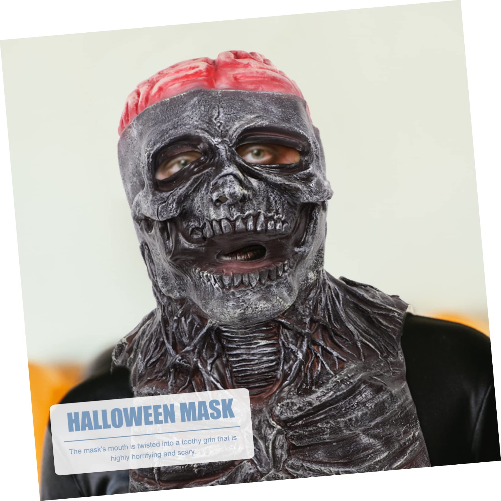 Alasum 5kawałki Creepy Skull Mask z Ruchomą Szczęką Straszna Maska Halloween Akcesoria Do Przebrania Imprezy Tematyczne Idealna Karnawał i Halloween