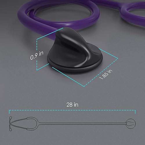 Miniatura 6 de Clairre Estetoscopio básico de regalo para enfermeras, médicos y estudiantes de medicina, para uso en la salud en el hogar con accesorios (tubo
