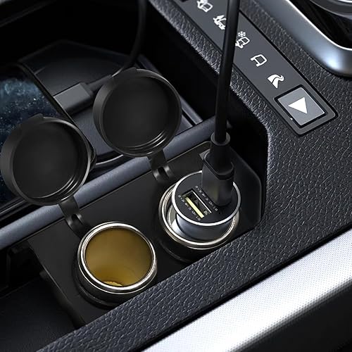 Miniatura 3 de Enchufe para encendedor de cigarrillos de automóvil con fusible de cuchilla, 2 enchufes, divisor de encendedor de cigarrillos de 12 V, enchufe