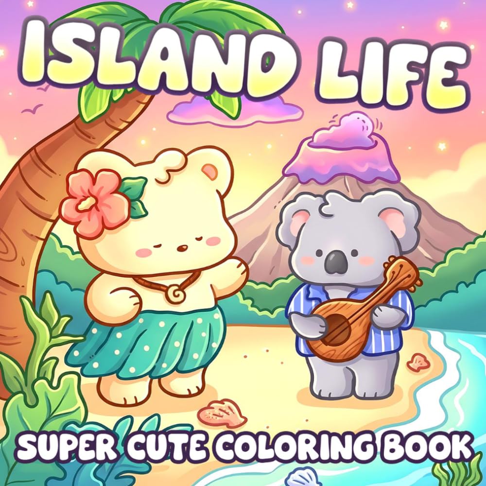 Island Life Coloring Book: Tropical Vacation Vibes Coloring Pages With Ocean Breezes, Beach Activities, Relaxing Coastal Scenes For All Ages To Relax And Have Fun