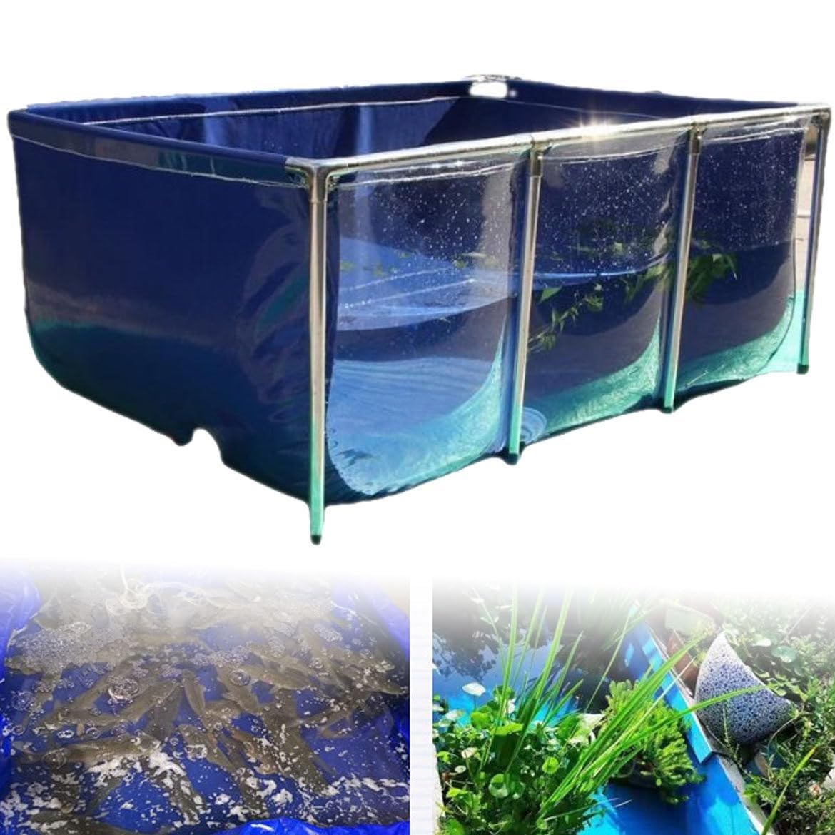 Bassin à poissons en toile épaisse haute résistance de 150 cm